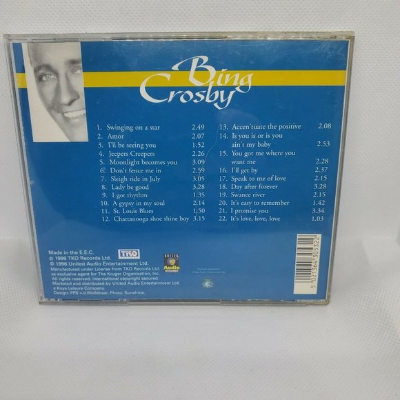 Bing Crosby Picture Disc: 1-Hour CD of Timeless Classics - Picture 3 of 5